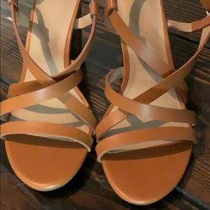 NWT Faux Leather Strappy Sandals